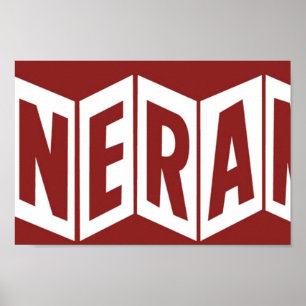 Cinerama white vintage logo poster