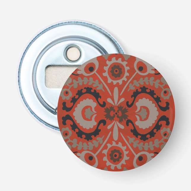Cinnabar Suzani I Bottle Opener (Front)