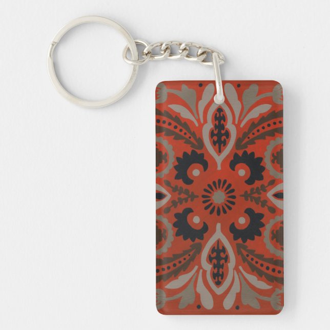Cinnabar Suzani II Key Ring (Front)