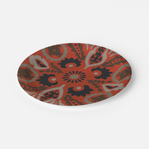 Cinnabar Suzani II Paper Plate