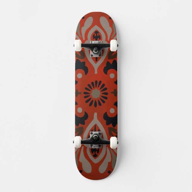 Cinnabar Suzani II Skateboard (Front)