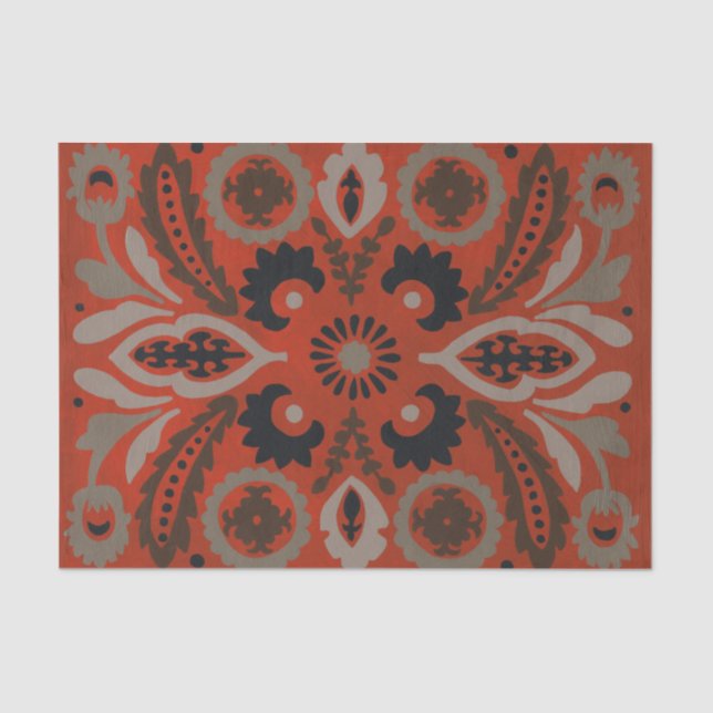 Cinnabar Suzani II Tissue Paper (Front)