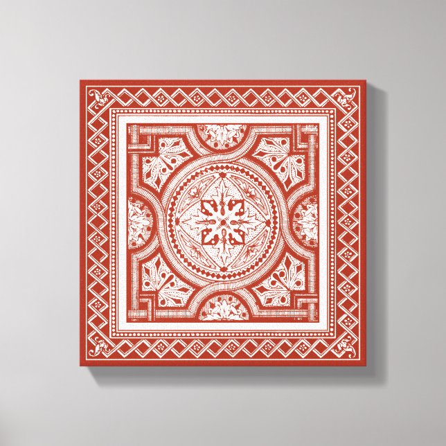 Cinnabar Woodblock IV Canvas Print (Front)