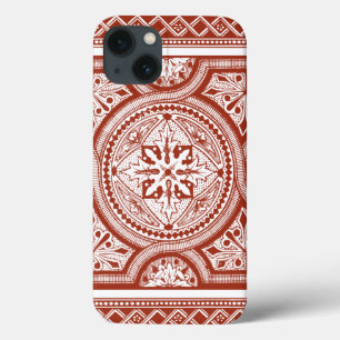 Cinnabar Woodblock IV iPhone 13 Case