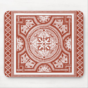 Cinnabar Woodblock IV Mouse Mat