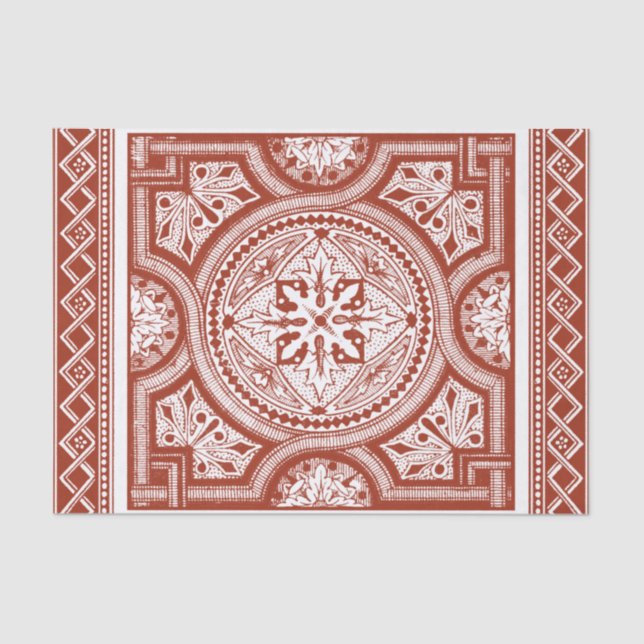 Cinnabar Woodblock IV Tissue Paper (Front)