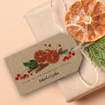 Cinnamon and Orange Slices Favour Gift Tags<br><div class="desc">Beautiful orange slices,  cinnamon sticks,  berries and leaves with your message in chic lettering on these kraft party favour tags,  perfect for your special occasion. MATCHING items in our store.</div>
