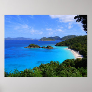 Cinnamon Bay Panorama St. John, U.S.V.I. 24 x 18 Poster
