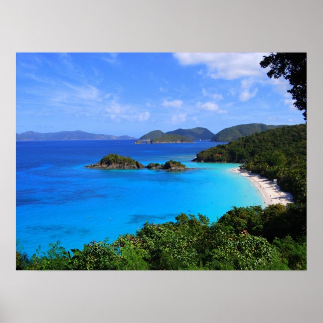Cinnamon Bay Panorama St. John, U.S.V.I. 24 x 18 Poster (Front)