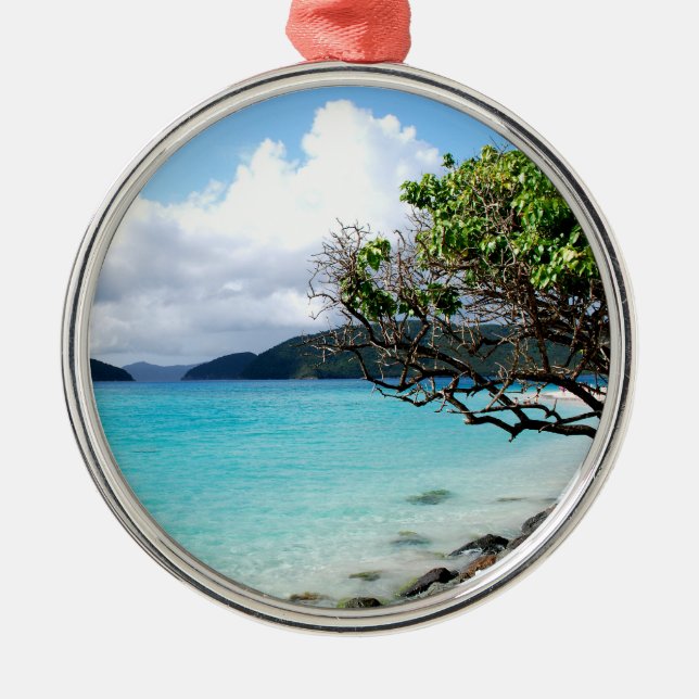 Cinnamon Bay (St. Thomas, USVI) Metal Tree Decoration (Front)