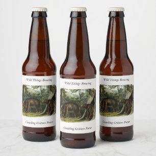 Cinnamon Bear from Audubon's Quadrupeds Beer Bottle Label