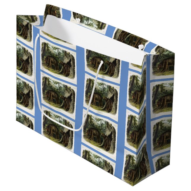 Cinnamon Bear from Audubon's Quadrupeds Large Gift Bag (Front Angled)