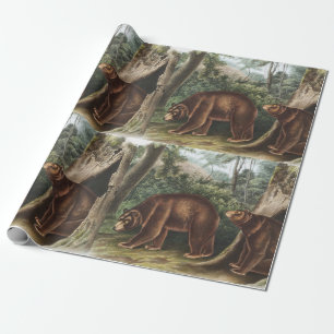 Cinnamon Bear (Ursus Americanus var. Cinnamonum) Wrapping Paper