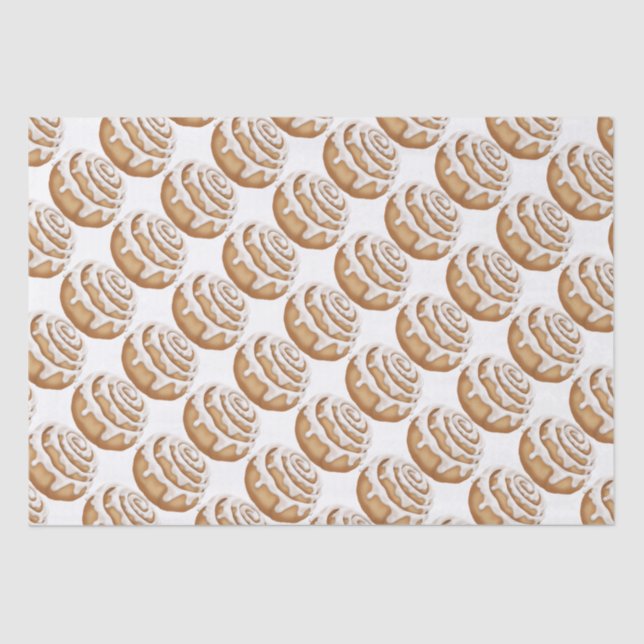 Cinnamon bun iced tissue paper (Front)