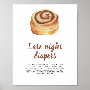 Cinnamon bun - Late night diapers game Poster