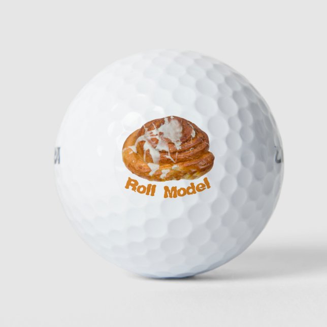 Cinnamon Bun Roll Model Golf Balls (Front)