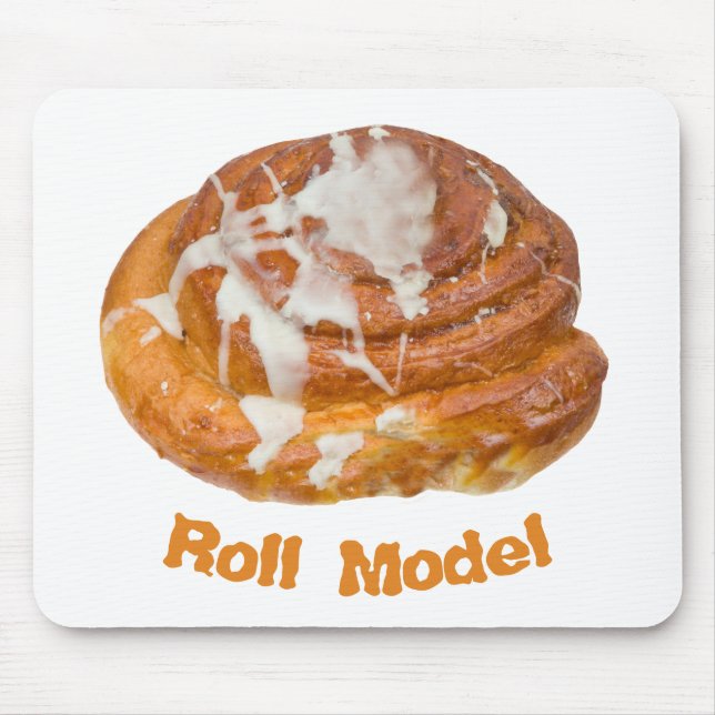 Cinnamon Bun Roll Model Mouse Mat (Front)