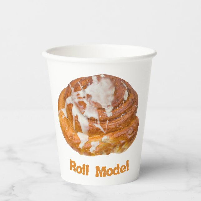 Cinnamon Bun Roll Model Paper Cups (Front)