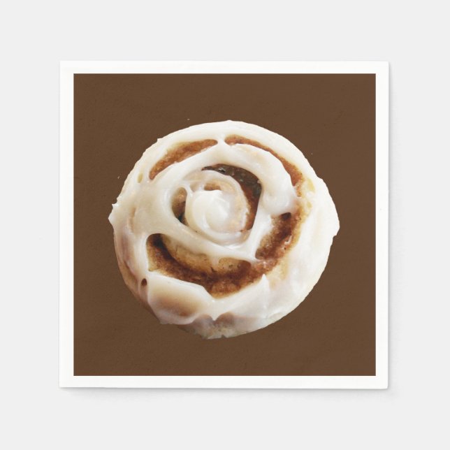 Cinnamon Bun with Icing Napkin (Front)