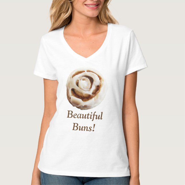 Cinnamon Bun with Icing T-Shirt (Front)