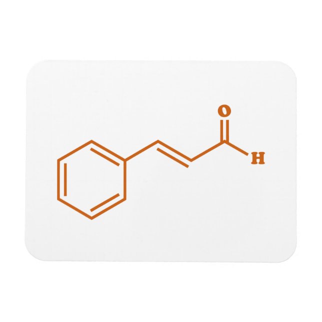Cinnamon Cinnamaldehyde Molecular Chemical Formula Magnet (Horizontal)