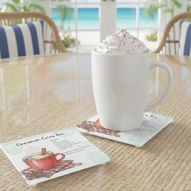 Cinnamon Cocoa Tea Glass Coaster (Creator Uploaded)