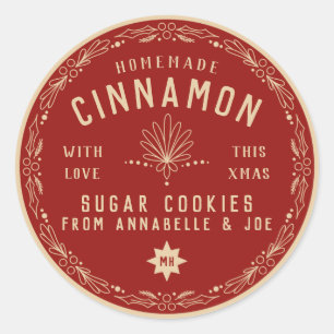 Cinnamon Cookie Christmas DIY gift label 
