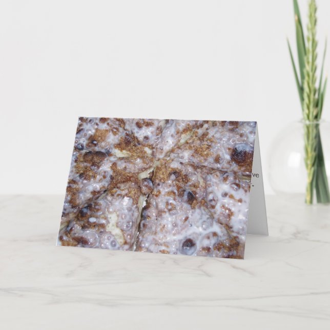 "Cinnamon Dessert Pizza" Get Well Card (Front)