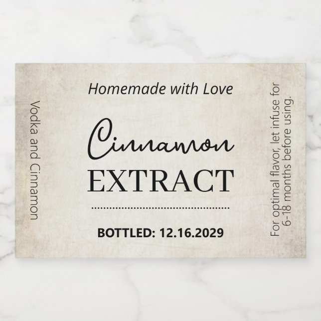 Cinnamon Extract Modern Label Sticker VLL1rt (Single Label)