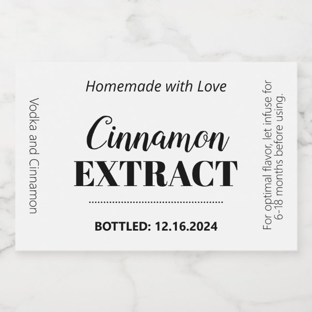 Cinnamon Extract Modern Label Sticker VLL1rt (Single Label)