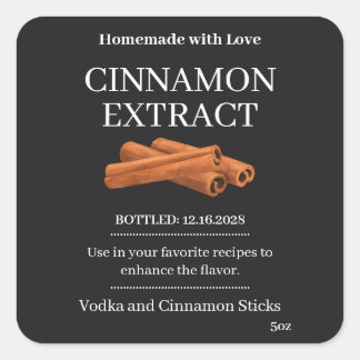 Cinnamon Extract Modern Label Sticker ZVEG_101_01
