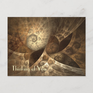 Cinnamon & Ginger Fractal Art Postcard