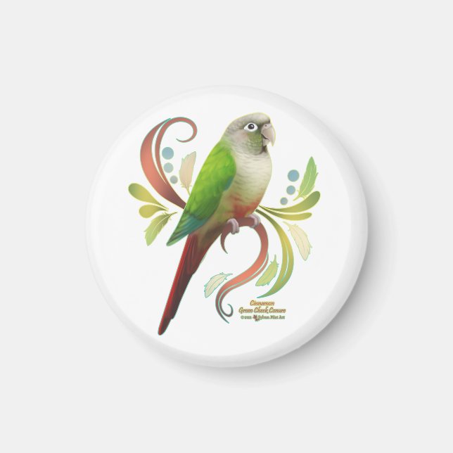 Cinnamon Green Cheek Conure Magnet (Front)