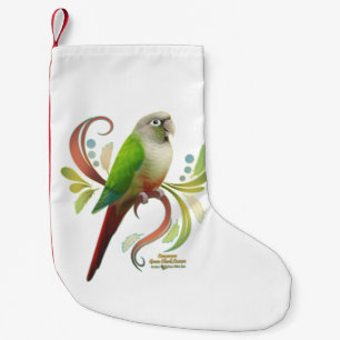 Cinnamon Green Cheek Conure Small Christmas Stocking