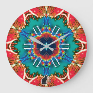 Cinnamon Kaleidoscope Large Clock
