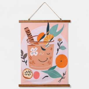Cinnamon & Orange Cocktail Hanging Tapestry