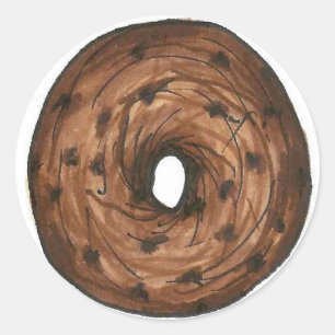 Cinnamon Raisin Bagel NYC Bagels Breakfast Food Classic Round Sticker