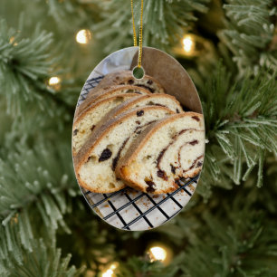 Cinnamon Raisin Bread Ceramic Tree Decoration