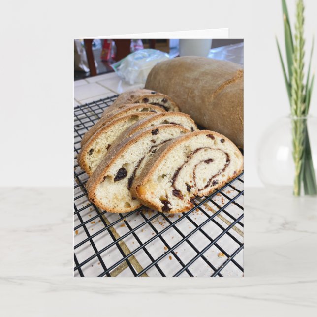 Cinnamon Raisin Bread Thank You Card (Front)