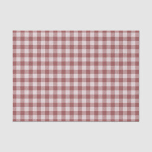 Cinnamon Red Gingham Plaid Tissue Paper