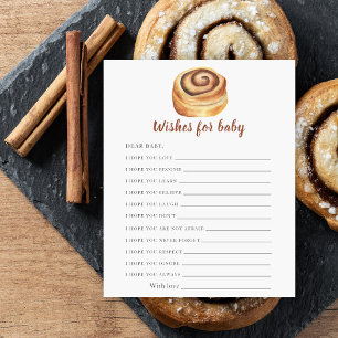 Cinnamon roll baby shower - wishes for baby