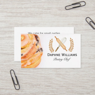 Cinnamon Roll Baker Restaurant Business Card