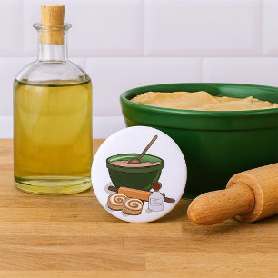 Cinnamon Roll Baking Ingredients Cosy Kitchen 7.5 Cm Round Badge