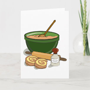 Cinnamon Roll Baking Ingredients Cosy Kitchen  Card