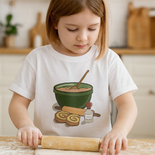 Cinnamon Roll Baking Ingredients Cosy Kitchen T-Shirt