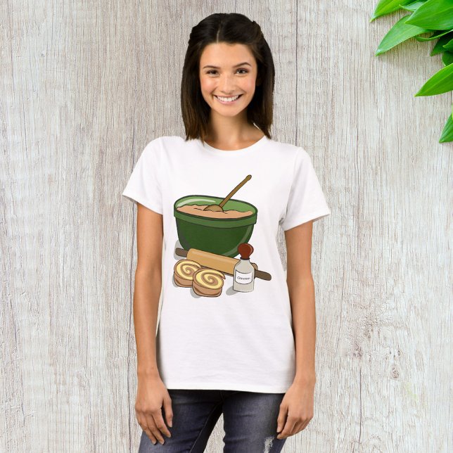 Cinnamon Roll Baking Ingredients Cosy Kitchen  T-Shirt (Creator Uploaded)