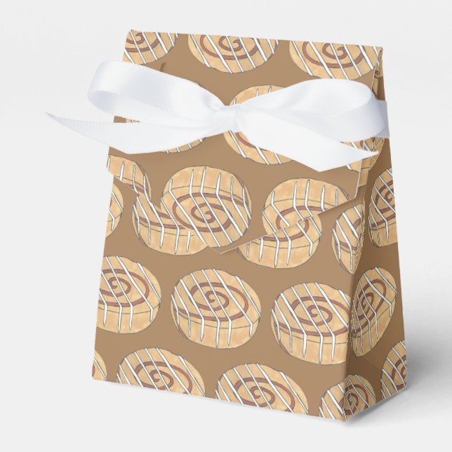Cinnamon Roll Bun Pastry Bakery Breakfast Food Favour Box (Front Side)