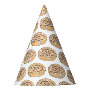 Cinnamon Roll Bun Pastry Bakery Breakfast Food Party Hat