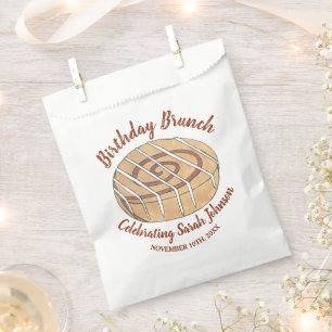 Cinnamon Roll Bun Pastry Birthday Party Brunch Favour Bags