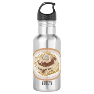 Cinnamon roll cartoon illustration 532 ml water bottle